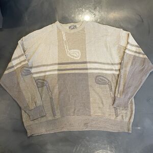 Cypress Links‎ Sweater Mens 3XLT Tapestry Golf Knit Crewneck Grandpa 90s 3D